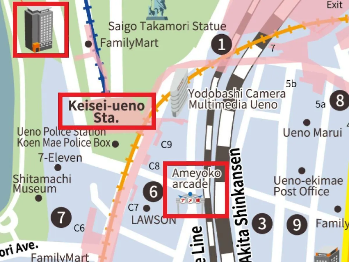 アパホテル 京成上野駅前 東京都 3*,  日本